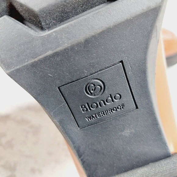 New Blondo Josie Brown Waterproof Square Toe Heeled Loafers T423 - Picture 8 of 11